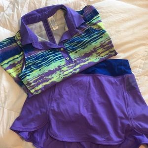 Girls ivivva shirt and skort set
